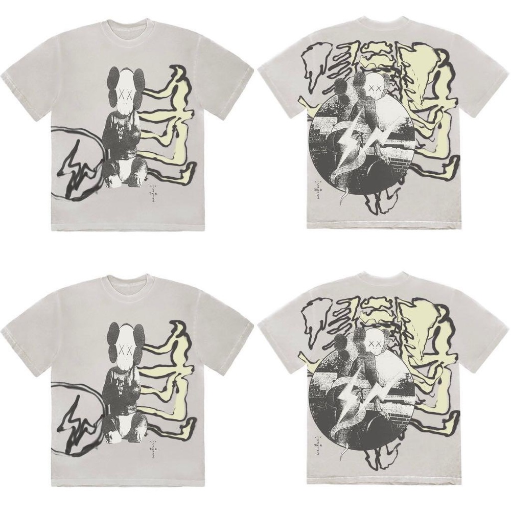 BNIB Travis Scott Cactus Jack + Kaws For Fragment Tee